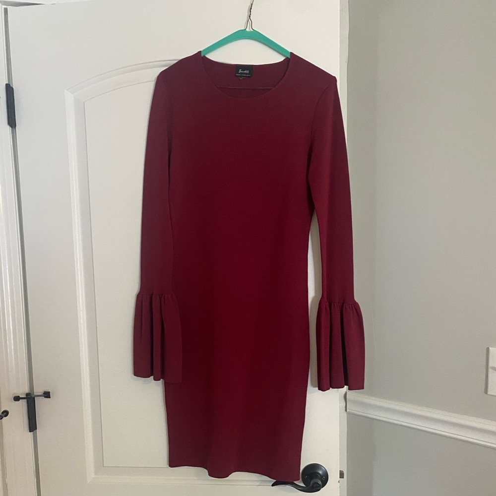 Bardot Arabella Knit Sheath Dress Bell Cuff